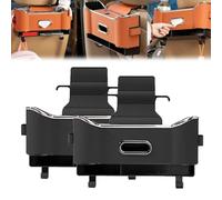 Multifunctional Car Seat Back Storage Box, 2024 Newest Car Back Seat Organizer With 2 Cup Holder, 4 in 1 Car Seat Tissue Box and Storage Box, Car Storage Box for Home and Travel (Black,2 pcs)