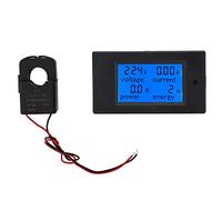 Multifunctional Digital Power Monitor, Voltage Current Energy Multimeter with STN LCD Display, Overload Alarm and Backlight for Home Electrical Circuit Testing