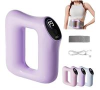 Multifunctional fascia ring for the entire body, electric full-body vibration massager, hands-free cordless with adjustable strap, muscle recovery & relaxation for legs, arms, belly, waist (Purple)