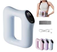 Multifunctional fascia ring for the entire body, electric full-body vibration massager, hands-free cordless with adjustable strap, muscle recovery & relaxation for legs, arms, belly, waist (Blue)