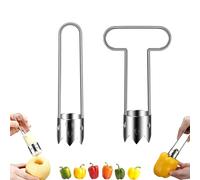Multifunctional Fruit and Vegetable Core Remover, 2025 New in Gettoreach Core Remover, Red Bell Pepper Seed Corer Tool, Kitchen Gadgets, for Apple, Bell Peppers And Pear (Mix)