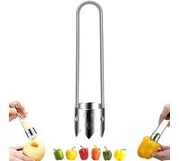 Multifunctional Fruit and Vegetable Core Remover, 2025 New in Gettoreach Core Remover, Red Bell Pepper Seed Corer Tool, Kitchen Gadgets, for Apple, Bell Peppers And Pear (A*1)
