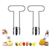 Multifunctional Fruit and Vegetable Core Remover, 2025 New in Gettoreach Core Remover, Red Bell Pepper Seed Corer Tool, Kitchen Gadgets, for Apple, Bell Peppers And Pear (B*2)