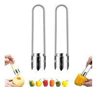 Multifunctional Fruit and Vegetable Core Remover, 2025 New in Gettoreach Core Remover, Red Bell Pepper Seed Corer Tool, Kitchen Gadgets, for Apple, Bell Peppers And Pear (A*2)