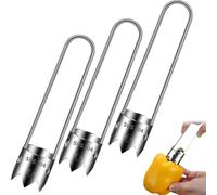 Multifunctional Fruit and Vegetable Core Remover,2025 New Red Bell Pepper Seed Corers,Stainless Steel Core Remover for Vegetables Fruit. (3pcs)