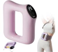 Multifunctional Full-Body Fascia Ring,Deep Tissue Vibrations with Portable Design, Ergonomic Electric Belly Massager with Fascia Ring,Adjustable 3 Modes / 5 Levels of Intensity Massager (Pink)