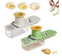 Multifunctional Garlic Grinder,3-in-1 Garlic Slicer Veggie Shredder with Container, for Garlics, Ginger, Garlics Grinder Mini Easy to Clean and Dishwasher Safe (mix)