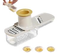 Multifunctional Garlic Grinder & Mandoline Slicer, 2026 New Mini Garlic Slicer, 3 in 1 Ginger Garlics Grater, Easy Slicing and Grinding, Shredding, for Home, Restaurant (White)