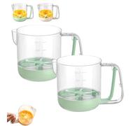 Multifunctional Hand-Pressed Egg Stirring Cup with Measuring Scale (Green*2)