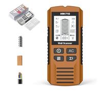 Multifunctional Handheld Metal & Wall Detector, 5 in 1 Portable Wire Pipe Power Scanner, Stud Finder, Hd Lcd Display And Audio Alarm for Detecting Metal, Cables, Wood (Yellow)