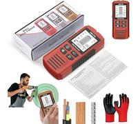 Multifunctional Handheld Metal & Wall Detector,5 in 1 Stud Finder Scanner, Portable Wire Pipe Power Scanner with HD LCD Display and Audio Alarm for Detecting Metal, Cables, Wood (Red)