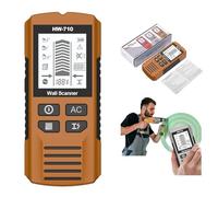 Multifunctional Handheld Metal & Wall Detector, Function Wall Scanner Wireless, 5 in 1 Stud Finder Scanner, HD LCD Display and Audio Alarm, for Detecting Metal, Cables, Wood (Yellow)