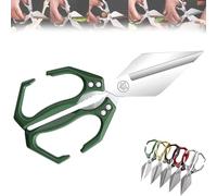 Multifunctional Heavy-Duty Kitchen Shears, Heavy Duty Kitchen Scissors for Food with Ergonomic Handle, Stainless Steel Meat Scissors for Meat, Poultry, Seafood, and Food Prep (Green)