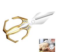 Multifunctional Heavy-Duty Kitchen Shears, Heavy Duty Kitchen Scissors for Food with Ergonomic Handle, High-Carbon Steel Culinary Shears for Meat, Vegetables and Nuts (gold)