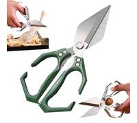 Multifunctional Heavy-Duty Kitchen Shears,Japanese High-Carbon Steel Culinary Shears,Ergonomic Handle for Chicken,Meat,Seafood,Bone Cutting (Green)