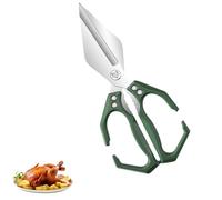 Multifunctional Heavy-Duty Kitchen Shears, Sharp Poultry Shears, Poultry Scissors Heavy Duty Cut Bone with Ergonomic Handle for Chicken, Meat, Seafood Cutting (Green)