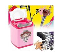 Multifunctional Mini Makeup Brush Puff Cleaning Machine Simulation Toys Pretend Children's Games