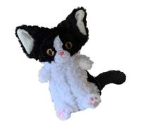 Multifunctional Pencil Case, Adorable Cat Pencil Case, Plush Pencil Case, Large Capacity Pencil Box, Cat-Shaped Pencil Box for Kids Children Girls School Supplies (Black, White, Black and White)