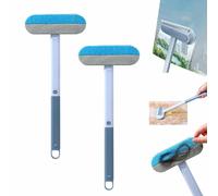 Multifunctional Pet Hair Remover,2025 New 4 in1 Cat and Dog Hair Removal Tool for Couch, Carpet and Clothes,Double Sided Dogs Cats hair Removal Brush,Reusable Cleaning Brush for Window (2pcs)