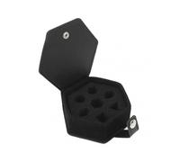 Multifunctional Portable Black Hex Dice Box Storage Case Tray Made of PU Leather and Sponge, Ideal for Travel