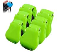 Multifunctional Rod Holder, Wall Mounted Fishing Pole Straps, Tackle Ties Cable Holders Fit, Portable Beach Surf Fishing Rod Clips Fixed Ball (Green,6Pcs)
