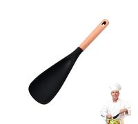 Multifunctional Spatula Cooking Spoon, Multifunctional Silicone Cooking Scoop Spoon, for Cooking Heat Resistant Utensils and Nonstick Cookwares, Scooping & Serving So Much Easier (Black,Small)