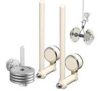 Multifunctional Sucker Hanging Rod, 180° Rotatable Hand Towel Holder Wall Mounted, Suction Cup Paper Towel Holder - No Drill Installation, Suitable for kitchen and bathroom (Beige*2)