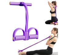 Multifunctional Tension Cord, Foot Pedal Resistance Band for Women, Foot Resistance Bands With Handles, Multifunction Tension Rope, 4/6/8 Tube Elastic Yoga Pedal Puller (Purple,8 Tube)