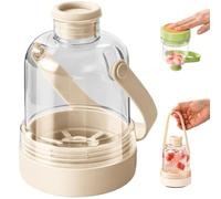 Multifunctional Transparent Water Bottle ice Maker With Built-in ice Tray Module, 2 in 1 Ices Makers Cup with Handle, Portable Ices Ball Maker Kettle for Freezer,Travel,Gym & Homes Use