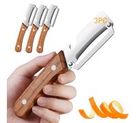 Multifunctional Vegetable Peeler, Efficient Stainless Steel Kitchen Tool with Wooden Handle and Bottle Opener for Home, Outdoor, and Kitchen Use (3pcs)