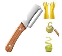 Multifunctional Vegetable Peeler, Kitchen Tool Vegetable Peeler Stainless Steel, with Bottle Opener and Wooden Handle, for Fruit Veggie Carrot Potato Pumpkin Papaya Zucchini. (1Pcs)