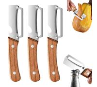 Multifunctional Vegetable Peeler, Multi-Functional Vegetable Peeler for Kitchen, Vegetables Peelers with Wooden Handle and Bottle Opener (3 Pcs)