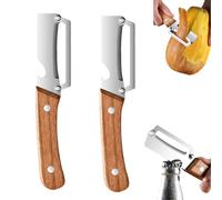 Multifunctional Vegetable Peeler, Multi-Functional Vegetable Peeler for Kitchen, Vegetables Peelers with Wooden Handle and Bottle Opener (2 Pcs)