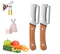 Multifunctional Vegetable Peeler, Stainless Steel 2-in-1 Multifunctional Fruit Peeler with Bottle Opener, Sharp Blade Kitchen Tool For Potato, Carrot, Apple & Orange, Ergonomic Easy Peelers (2Pcs)