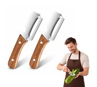 Multifunctional Vegetable Peeler, Stainless Steel Vegetable Peeler for Kitchen with Wooden Handle & Bottle Opener, Heavy Duty Fruit Apple Potato Peelers, Ergonomic Grip (2PCS)