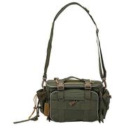 Multifunctional Waterproof Fishing Tool Bag, Fishing Toolkit with Removable Divider and Adjustable Straps, Wear as Shoulder Waist or Messenger Bag for Anglers in Freshwater Saltwat (OD Verde)