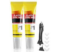 Multifunctional Waterproof White Caulk with Scraper, Stronger Adhesion Caulking Sealant for Kitchen Bathroom, Sink Caulking Sealant Kit for Window Toilet, Quick-Drying, Shrink, Crack Proof (2Pcs)