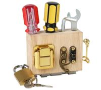 Multifunctional Wooden Activity Panel with Screws and Locks for Seniors Adults