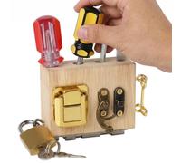 Multifunctional Wooden Panel with Metal Screws & Fasteners for Seniors and Adults