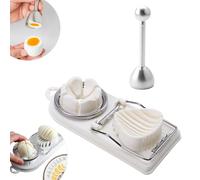 Multifunzionale Albume D'Uovo Tagliatore con Apribottiglie per Uova Sode Crea Semplici e Accurate Fette o Strisce di Uovo，Utilizzato come aiuto da cucina per tagliare uova, burro, fragole