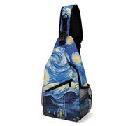 Multifunzionale Borsello A Tracolla Starry Galaxy Night Art Borsa A Tracolla Sul Petto Multiuso,Antifurto Borsa Crossbody per Campeggio Alpinismo Ciclismo