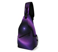 Multifunzionale Borsello A Tracolla Trippy Abstract Purple Tie Dye Borsa A Tracolla Militare Antifurto,Moda Borsa Pettorale per Uomo Ciclismo Trekking