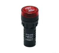 Multifunzionale Flash Buzzer, AC/DC 12V 24V 220V, Indicatore LED Rosso, Dimensioni compatte (AC/DC 12V)