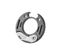 Multifunzionale Outdoor Metal Keychain Tool con acciaio per tagliare la corda di apertura e come elemento decorativo Outdoor Multitool e sopravvivenza