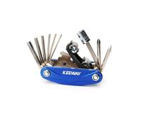 Multifunzionale Pieghevole in Acciaio Per Keeway Hurricane Superlight Super Light RKR RKV RKF 125 Vieste 300 Cacciavite Multifunzione Ricambi Per Moto(Keeway Blue)