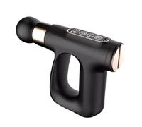 Multifunzionale Pistola for massaggi in plastica con 4 testine massaggianti, potenti massaggiatori portatili con calore for percussioni su corpo, gambe, spalle e schiena. Regolabile(Svart)