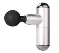 Multifunzionale Pistola for massaggio in plastica con 8 teste di massaggio Tipo C che ricarica il massaggiatore for la schiena dei tessuti profondi for alleviare il dolore Regolabile(Silver)