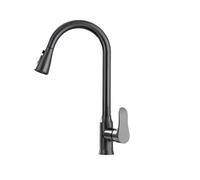 Multifunzionale Pull Out Rubinetto Della Cucina In Rame Lavello Rubinetto per Verdure Acqua Calda e Fredda Nero & Grigio Pistola Finitura Design Moderno Facile Installare Cucina Aggiornamento