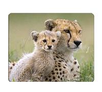 Multifunzionale Tappetino per Il Mouse Cheetah Gaming Wild Animal Cheetah Mom And Baby Gaming Mousepad Tappetino Mouse 25x30cm per PC,Laptop,Computer