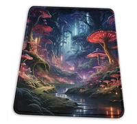 Multifunzionale Tappetino per Il Mouse Magic Trees Mushrooms Colorful 25X30Cm, Tampone per Mouse Ergonomico Gaming Mousepad per Notebook Laptop Casa